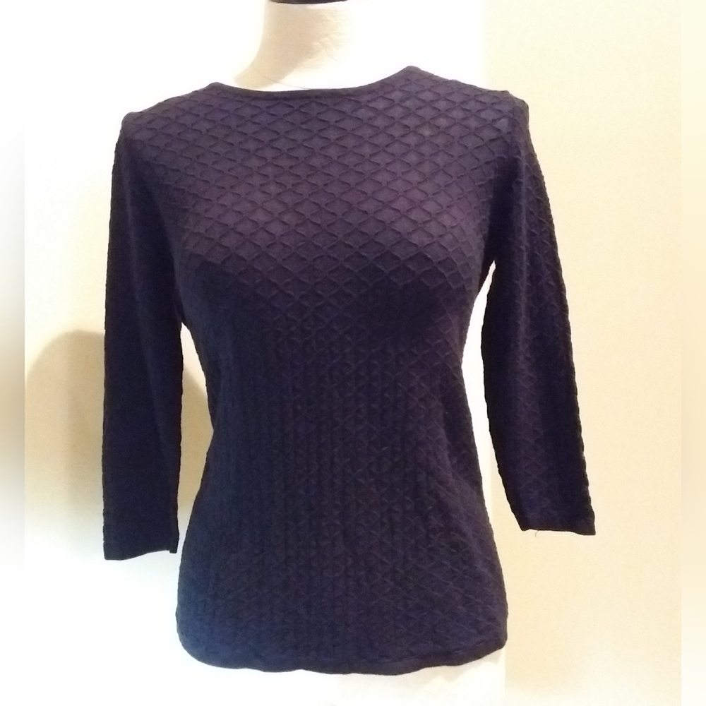 Jules & Leopold Chic Navy Textured Sweater